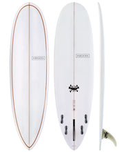 Load image into Gallery viewer, Modern Surfboards - Love Child - white mid length surfboard
