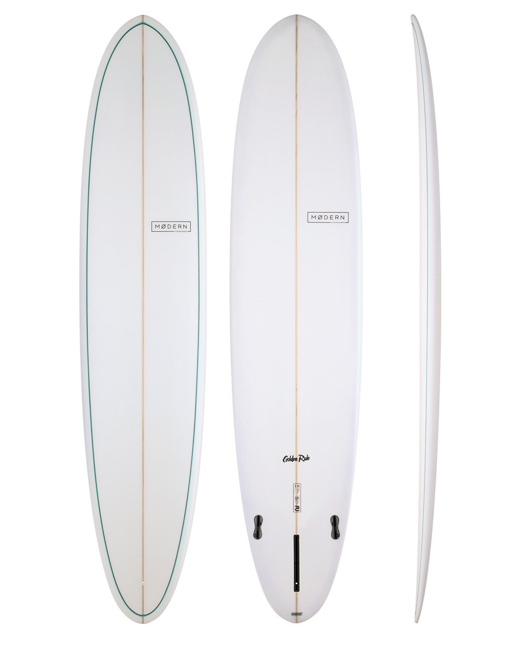Modern Surfboards - The Golden Rule - white longboard