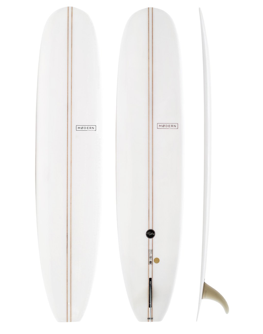 Modern Surfboards - Retro - white longboard