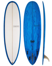 Load image into Gallery viewer, Modern Surfboards - Love Child - blue and white mid length surfboard
