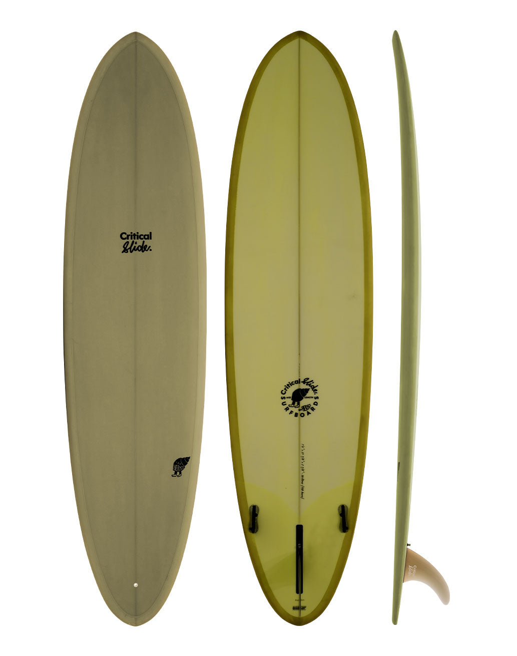 The Critical Slide Society Surfboards - The Hermit - jade green coloured mid length surfboard
