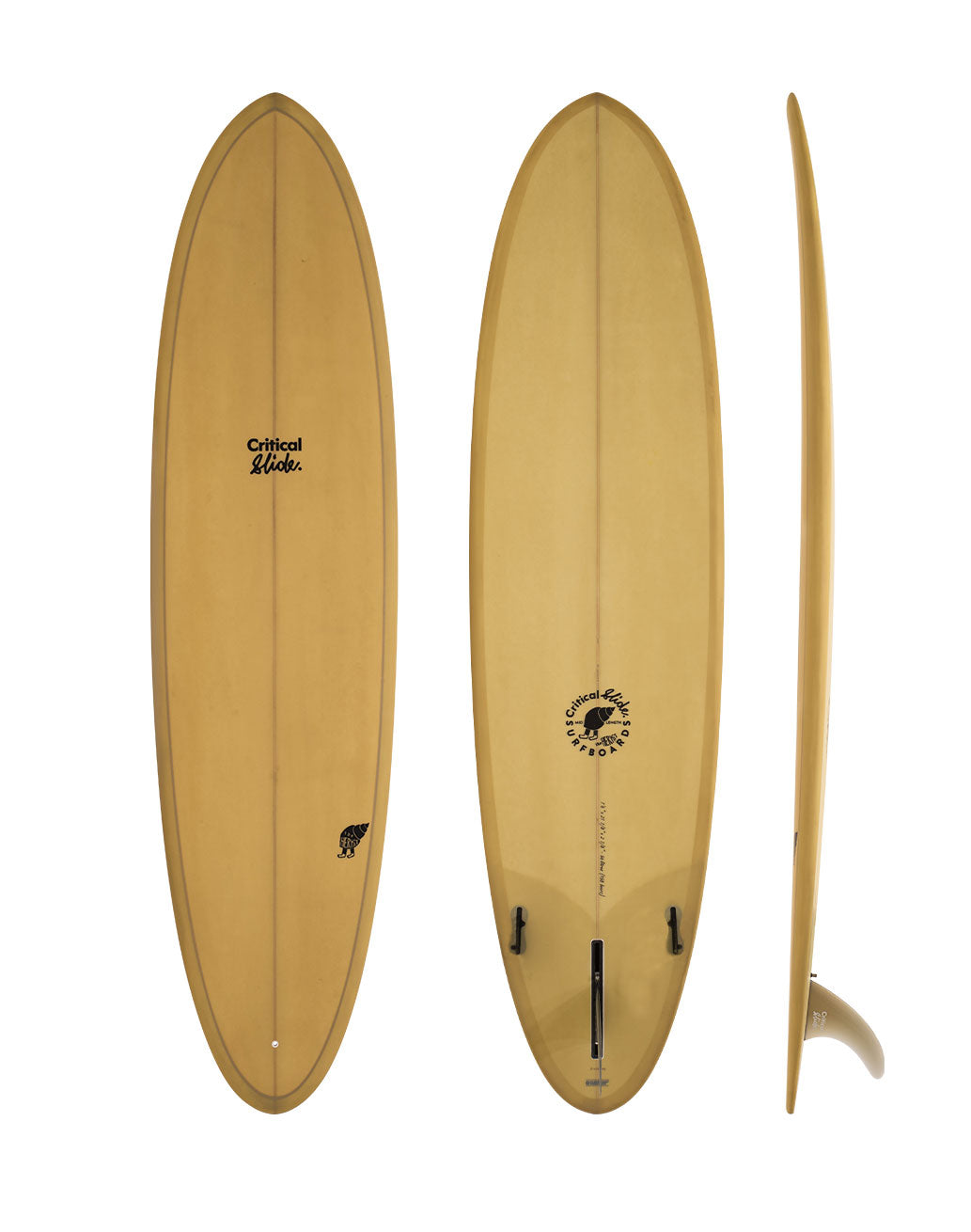 The Critical Slide Society Surfboards - The Hermit - straw yellow coloured mid length surfboard